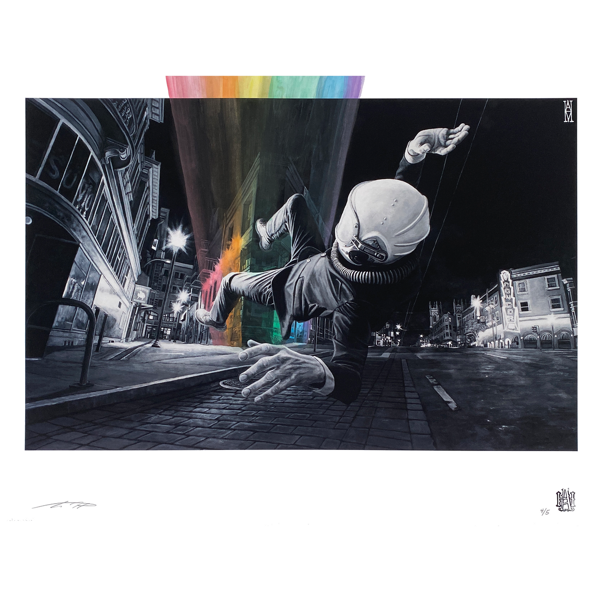 Alec Huxley &quot;Getting Lost (Rainbow)&quot; - Hand-Embellished Edition of 5 - 18 x 24&quot;