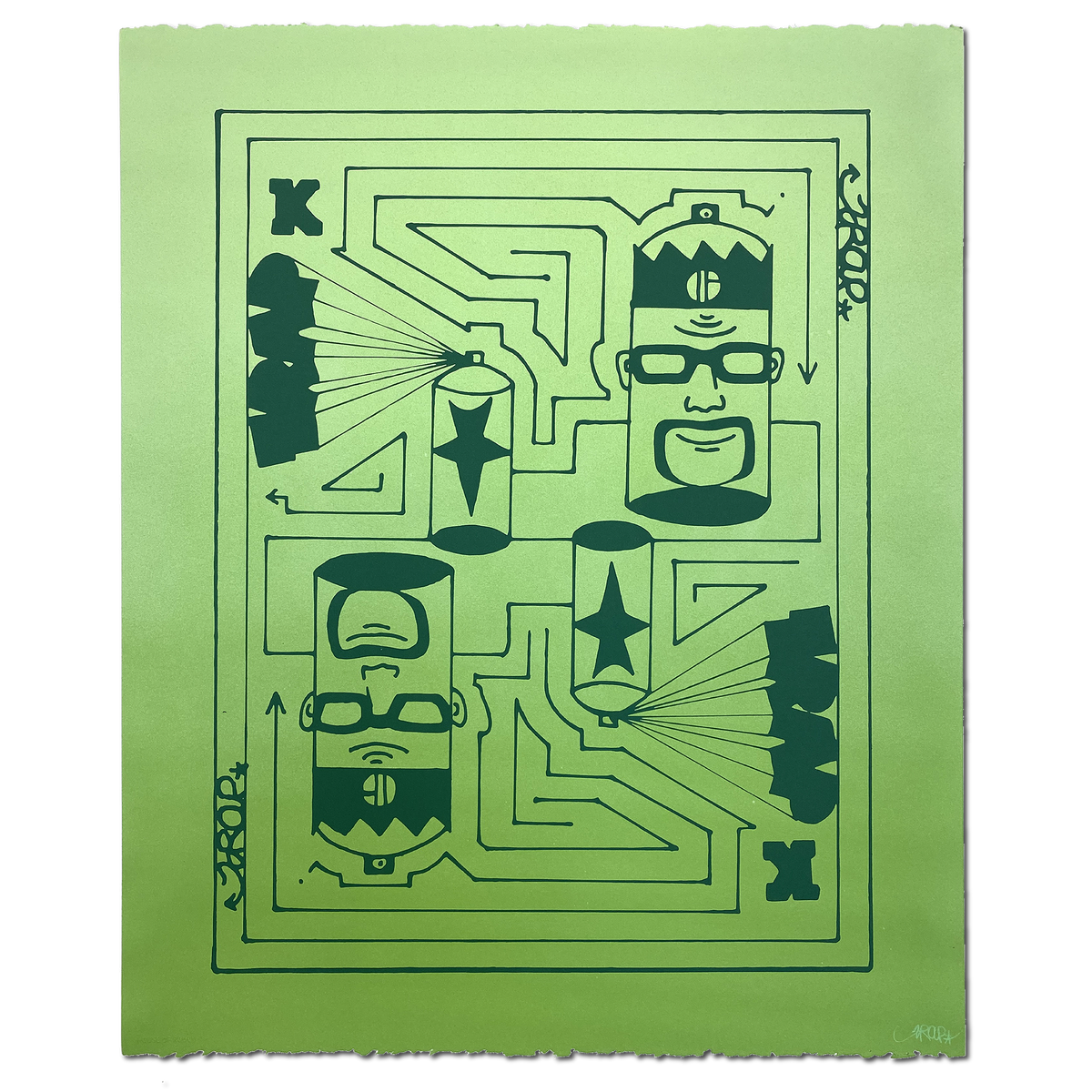TRAP IF &quot;KING OF TRAPS&quot; - Hand-Painted, Silk Screened Multiple - 18 x 22&quot;