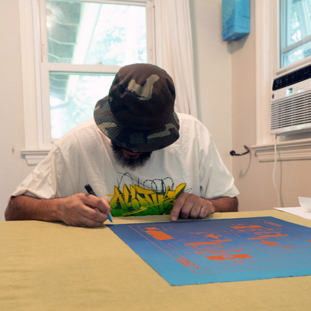 TRAP IF &quot;KING OF TRAPS&quot; - Hand-Painted, Silk Screened Multiple - 18 x 22&quot;
