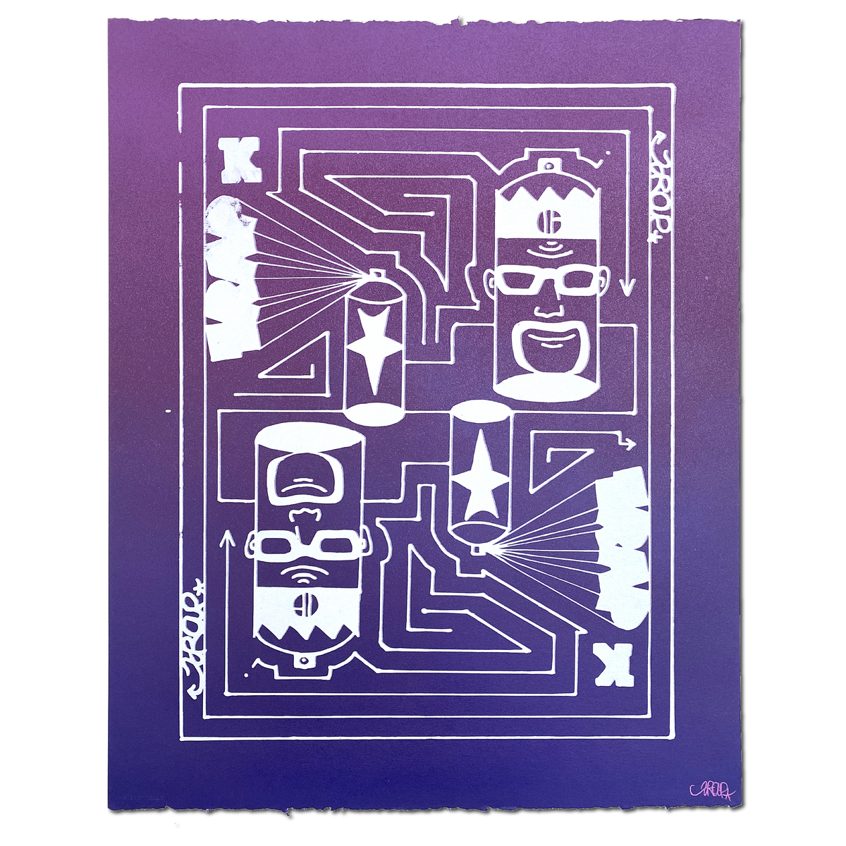 TRAP IF &quot;KING OF TRAPS&quot; - Hand-Painted, Silk Screened Multiple - 18 x 22&quot;