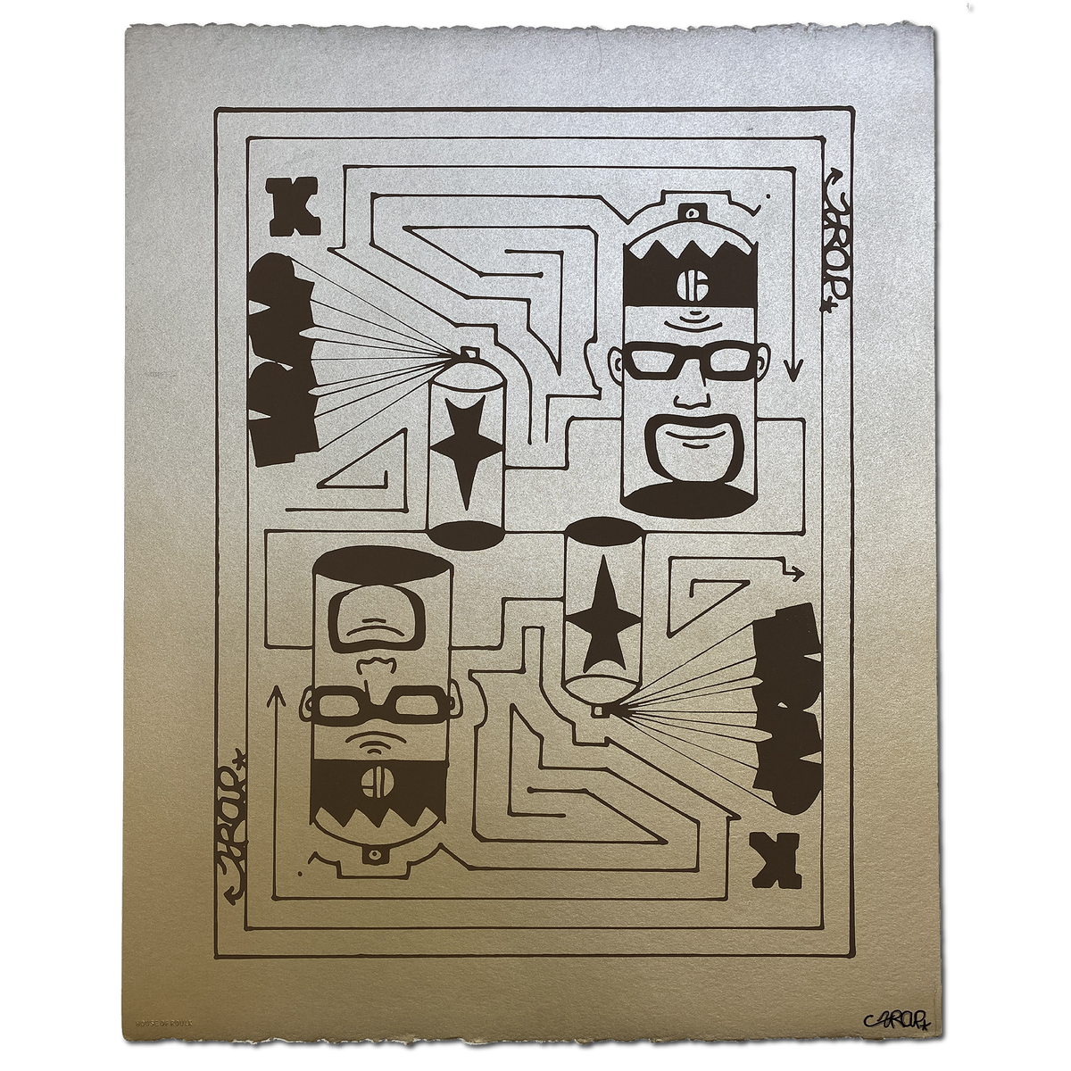 TRAP IF &quot;KING OF TRAPS&quot; - Hand-Painted, Silk Screened Multiple - 18 x 22&quot;
