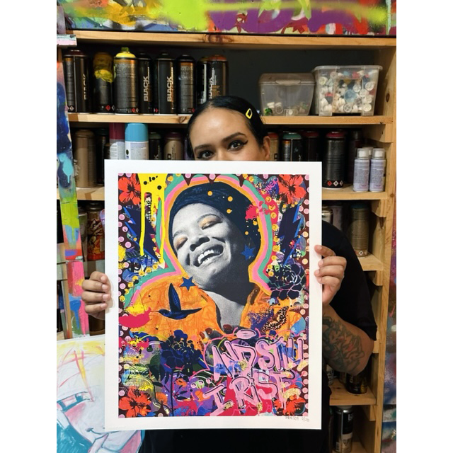 Indie 184 &quot;And Still I Rise (Maya Angelou)&quot; - Hand-Embellished Edition of 5 - 16 x 20&quot;
