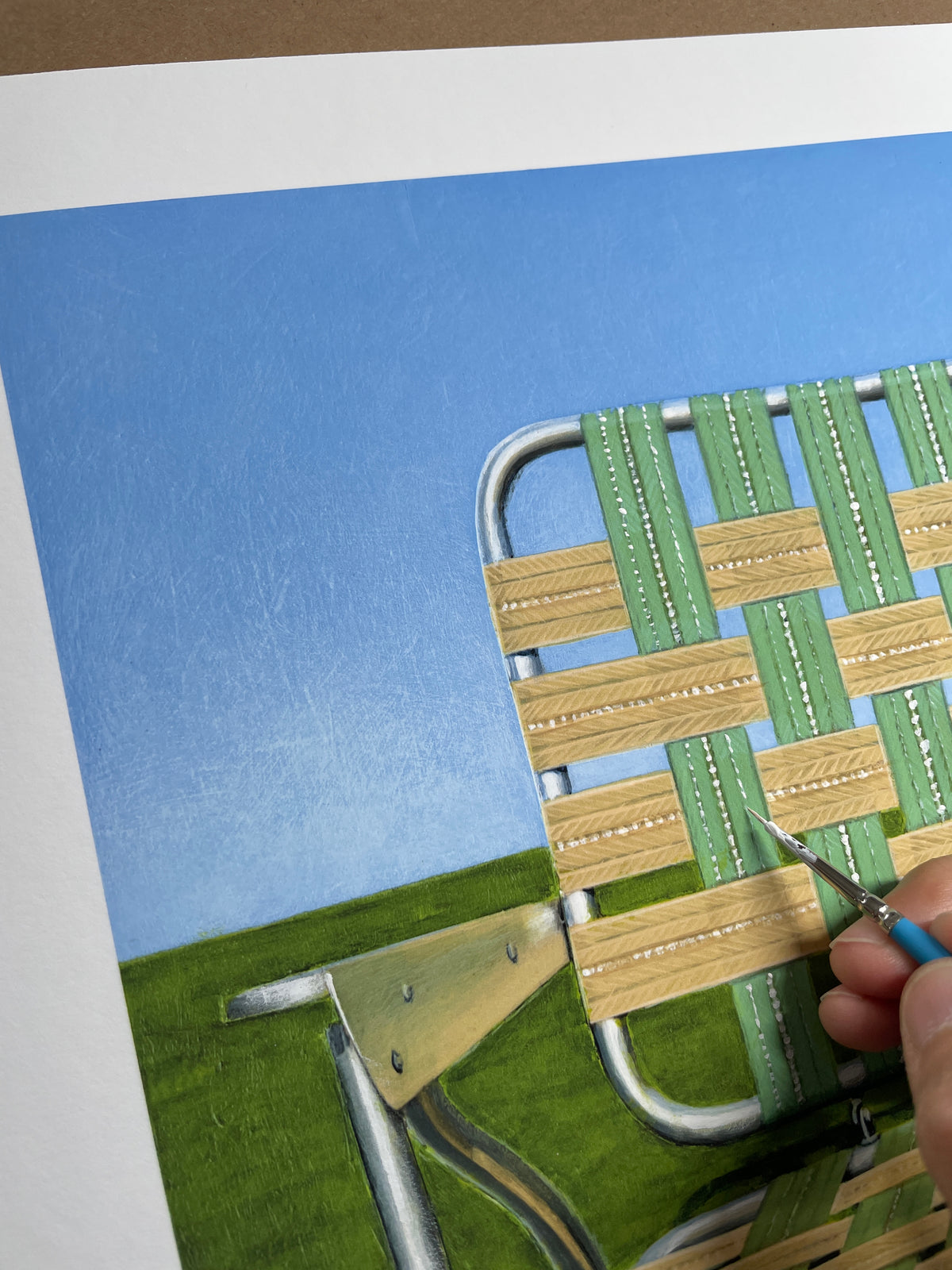 Leah Giberson "Field Chairs" - Hand-Embellished Edition of 5 - 16 x 20"