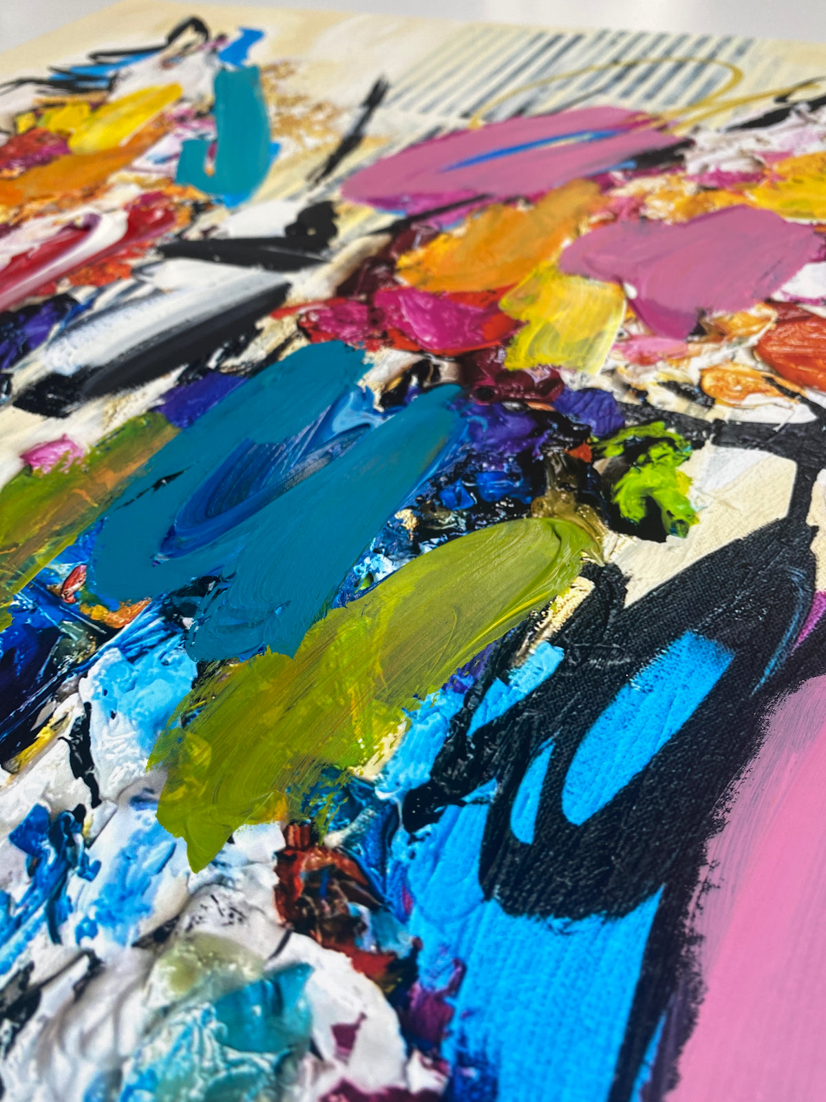 Ash Almonte "Life is Worth Living" - Hand-Embellished Edition of 25 - 20 x 20"