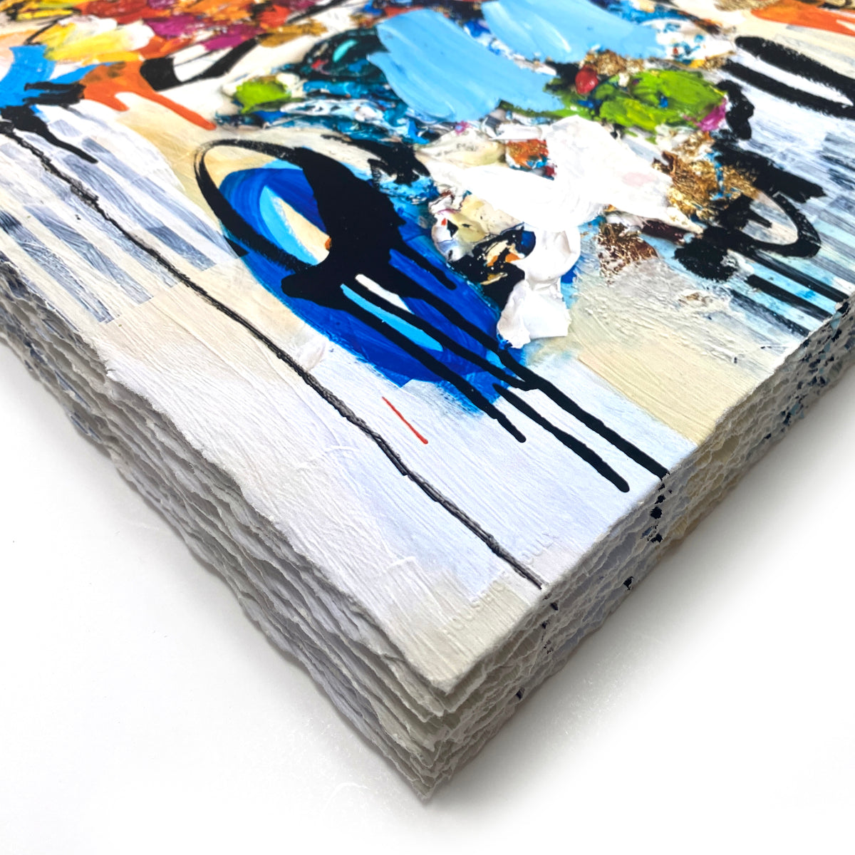 Ash Almonte "Life is Worth Living" - Hand-Embellished Edition of 25 - 20 x 20"