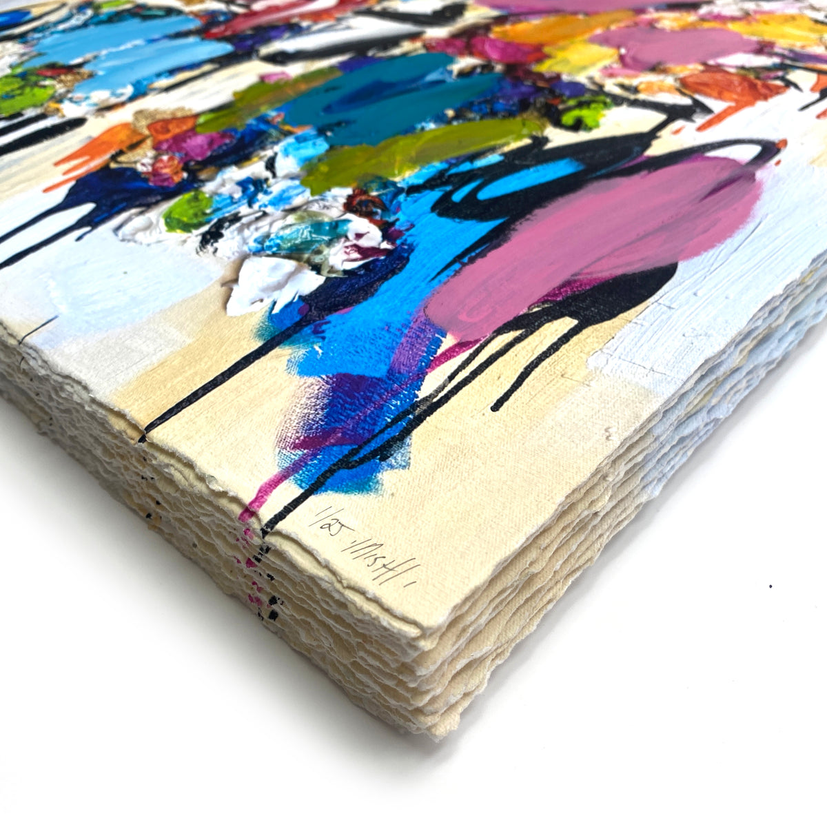 Ash Almonte "Life is Worth Living" - Hand-Embellished Edition of 25 - 20 x 20"