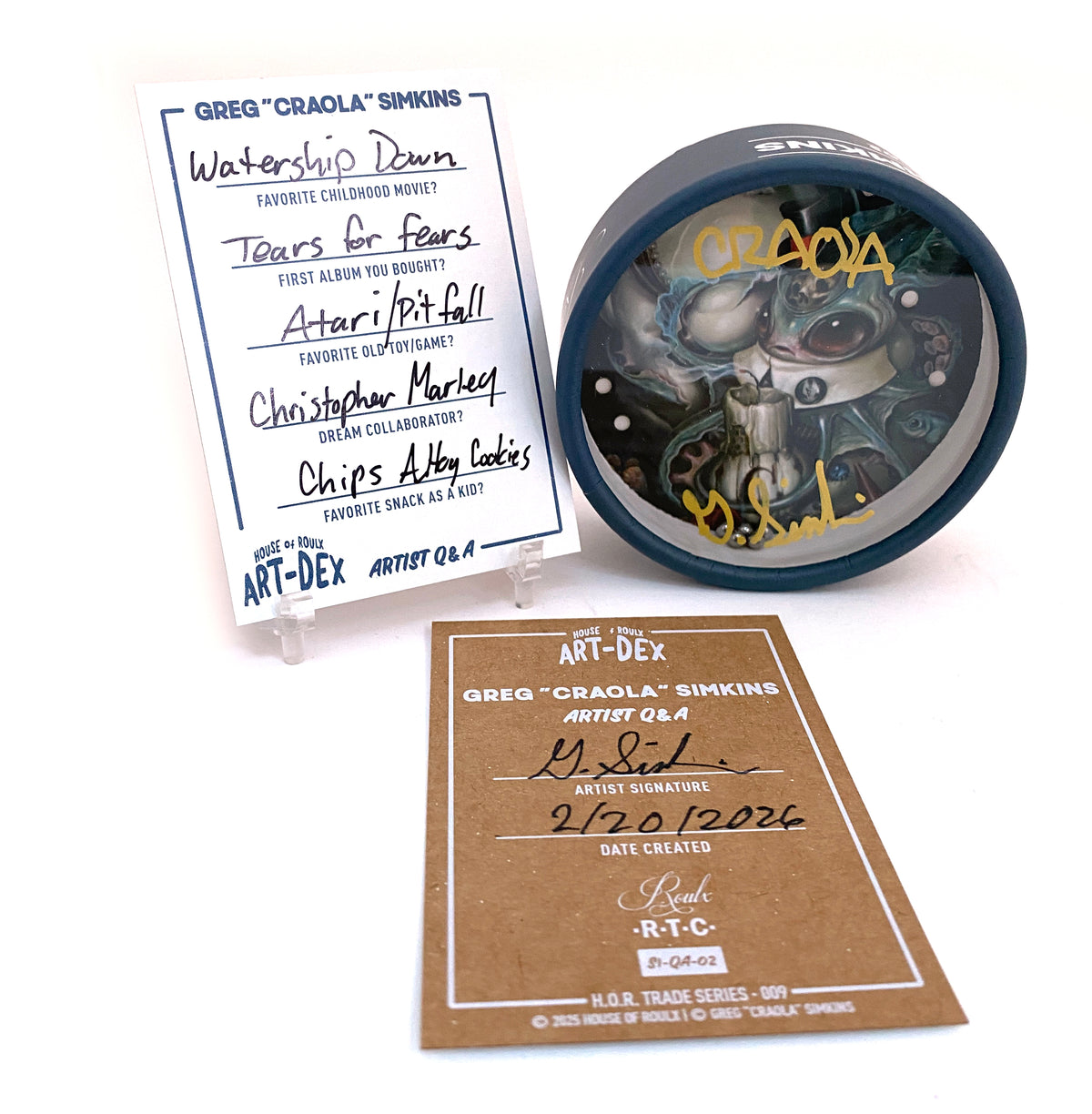 GREG "CRAOLA" SIMKINS | ART-DEX DEXTERITY GAME & TRADING CARD BLIND BOX (S1-01 - S1-03)