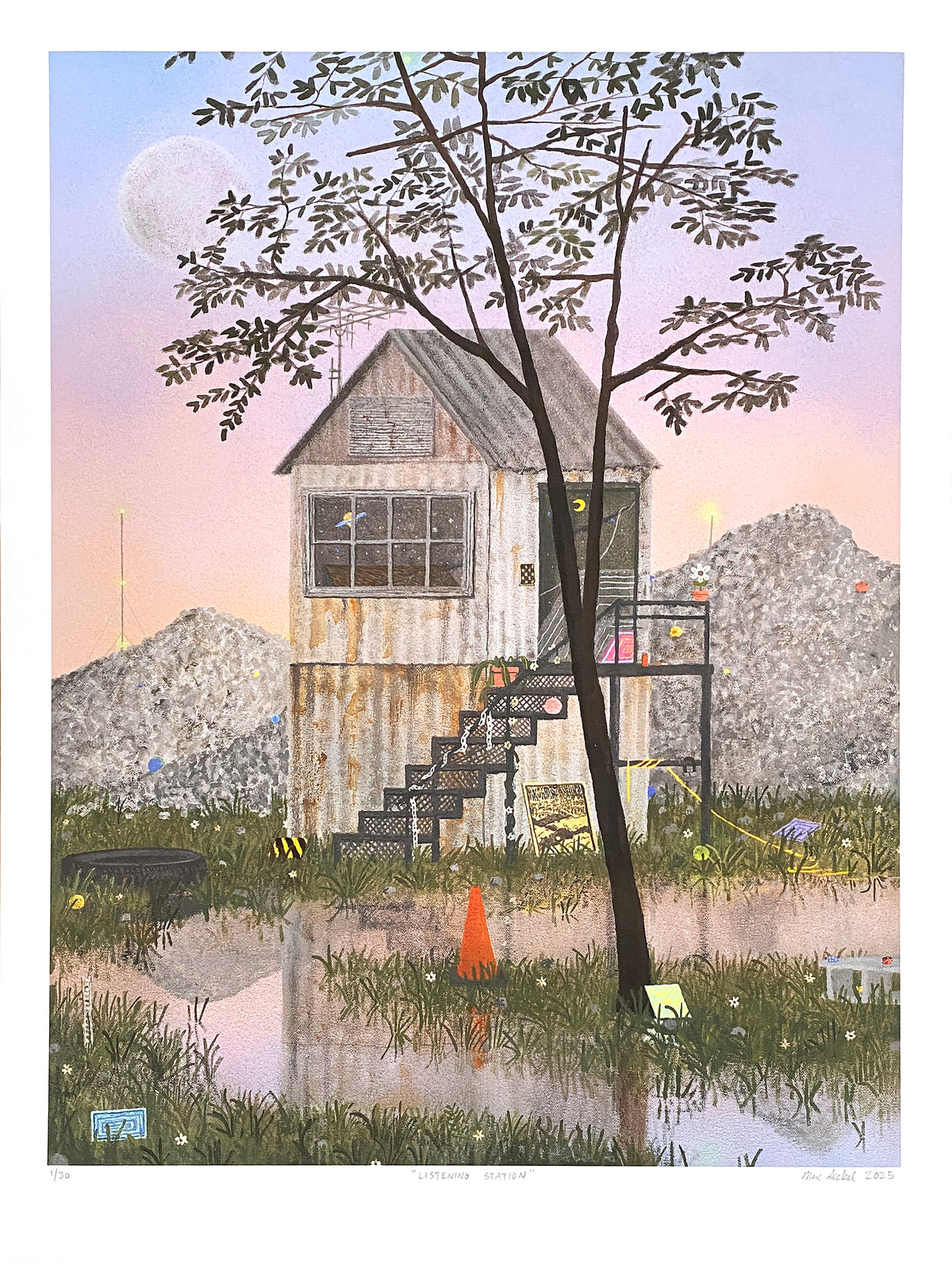 Max Seckel "Listening Station" - Archival Print, Limited Edition of 30 - 18 x 24"