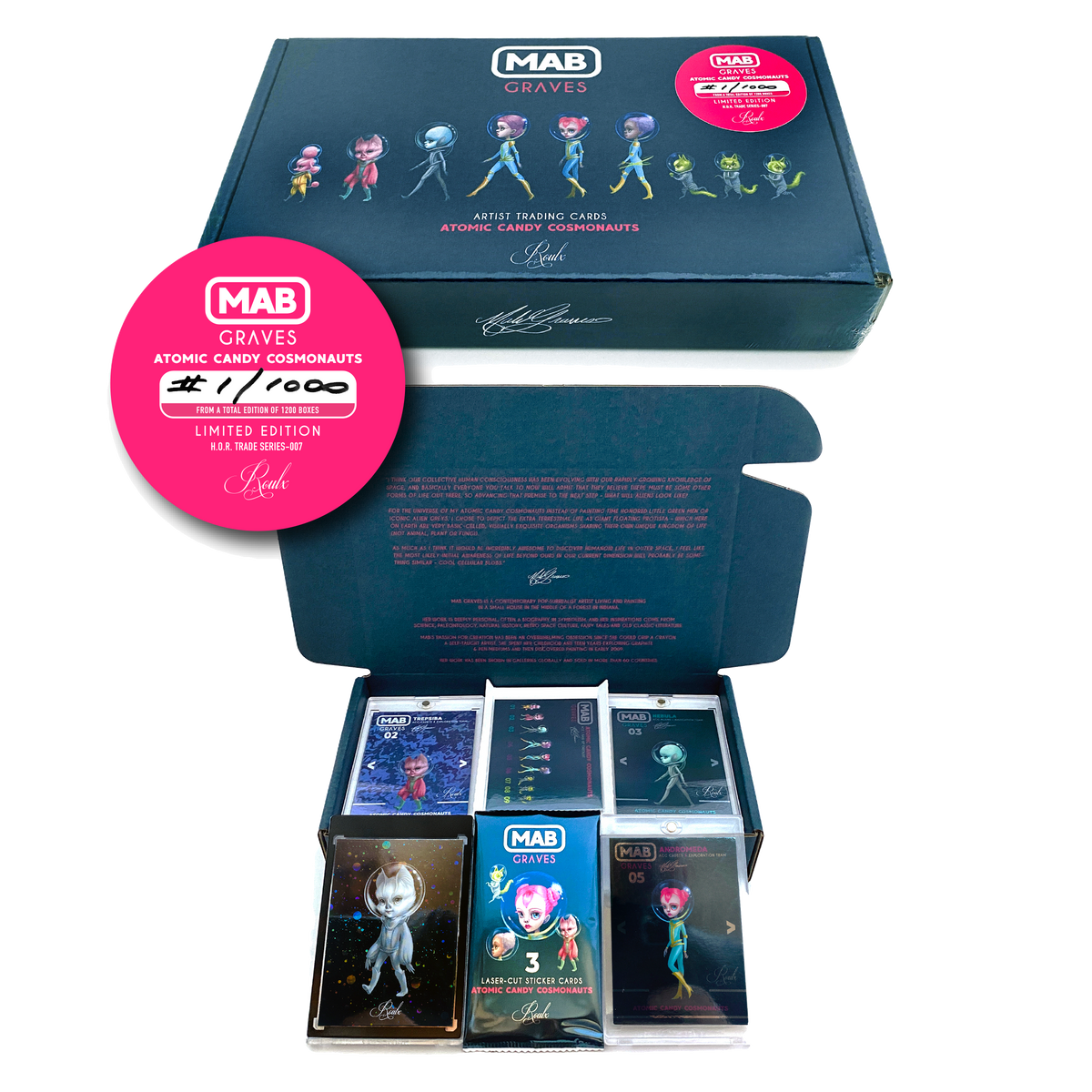 Mab Graves "Atomic Candy Cosmonauts" Artist Trading Cards - Factory Sealed 6-Box Hobby Case