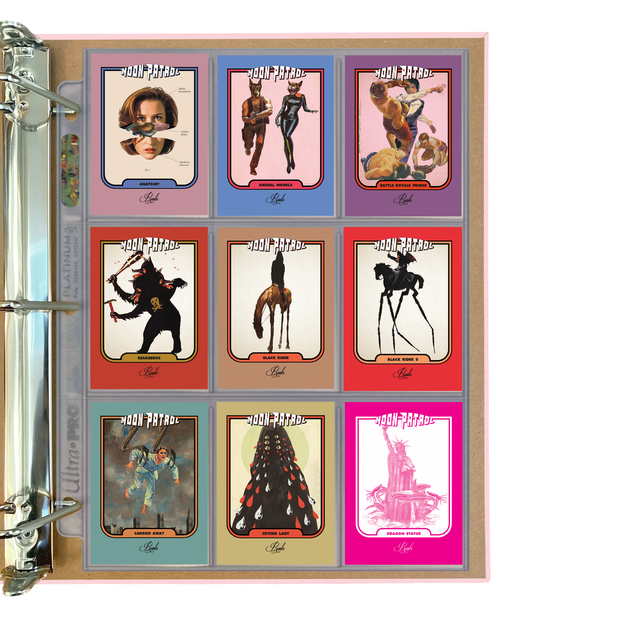 Moon Patrol - Artist Trading Cards Series Two - Custom 3-Ring Hand-Crafted Card Binder
