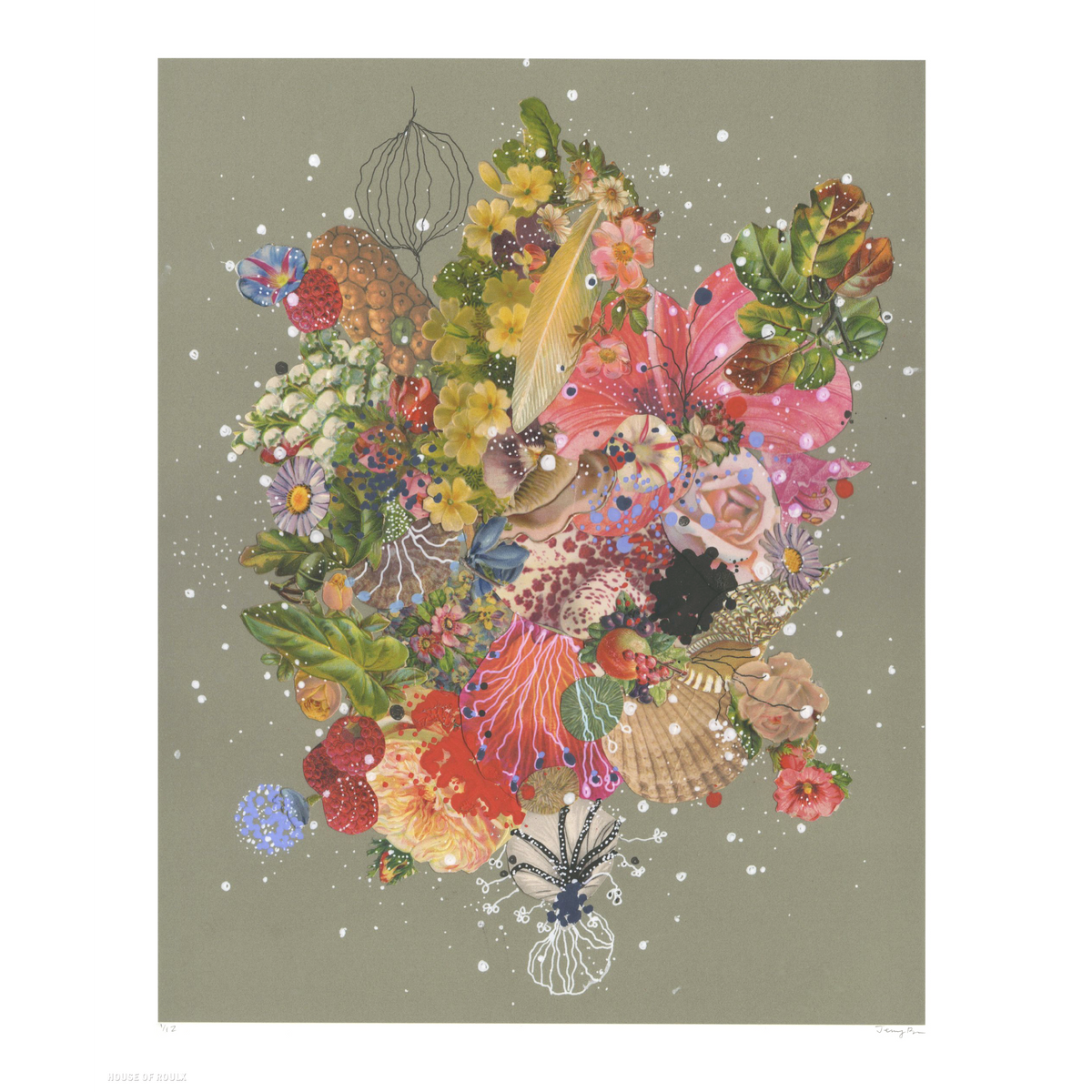Jenny Brown &quot;Night Frosted Flowers&quot; - Archival Print, Limited Edition of 12 - 14 x 17&quot;