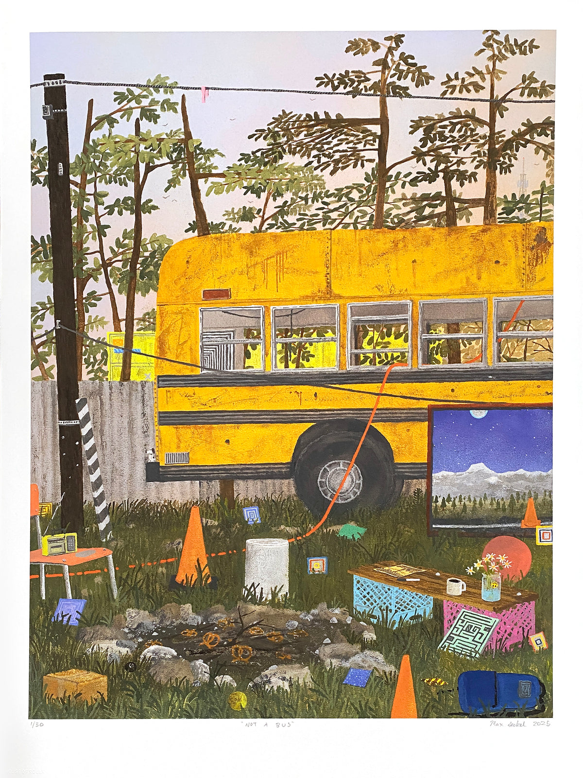 Max Seckel "Not a Bus" - Archival Print, Limited Edition of 30 - 18 x 24"