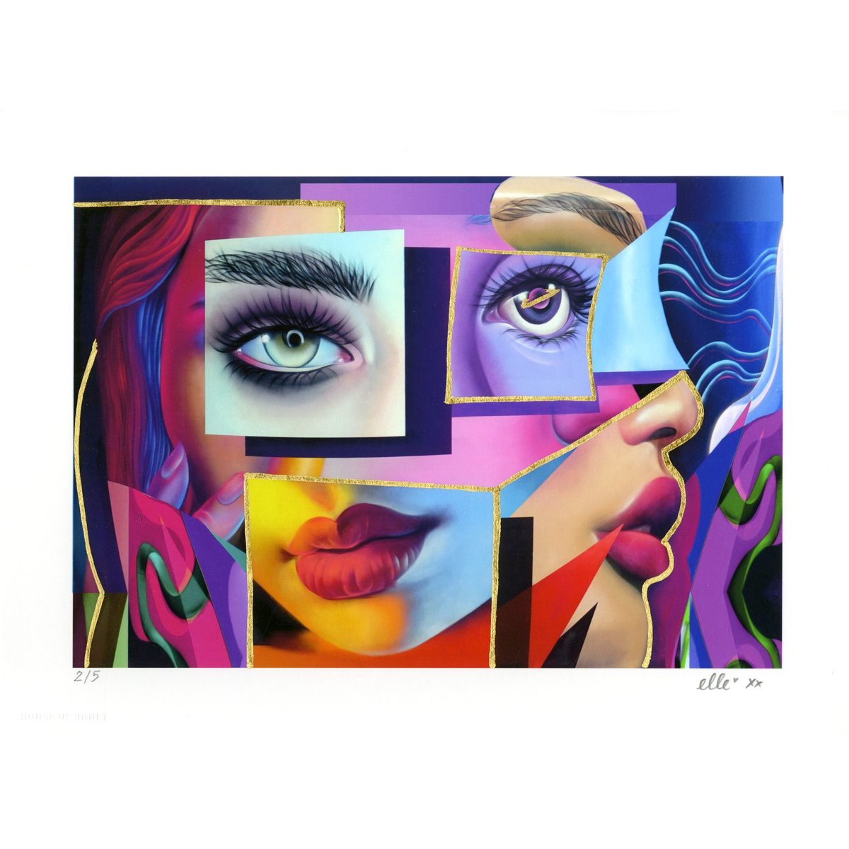 ELLE &quot;Picasso&quot; - Hand-Embellished Edition, #2/5 - 9 x 12&quot;