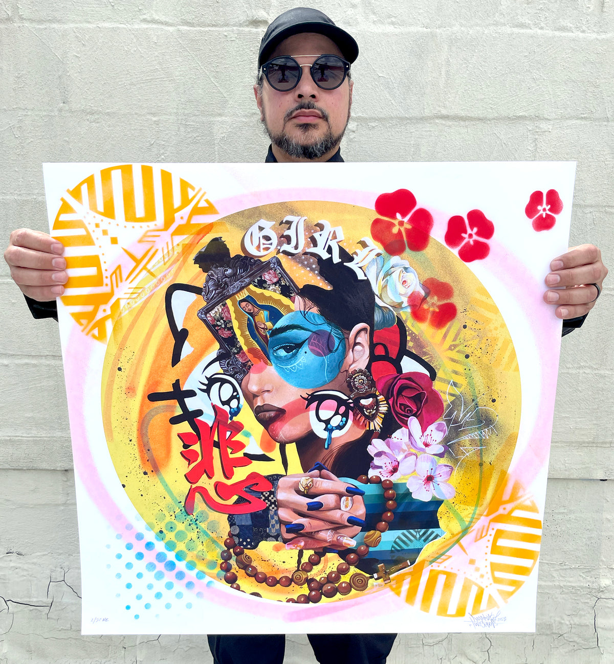 Marka27 &quot;SAD GIRL&quot; - Hand-Embellished Edition of 15 - 24 x 24&quot;