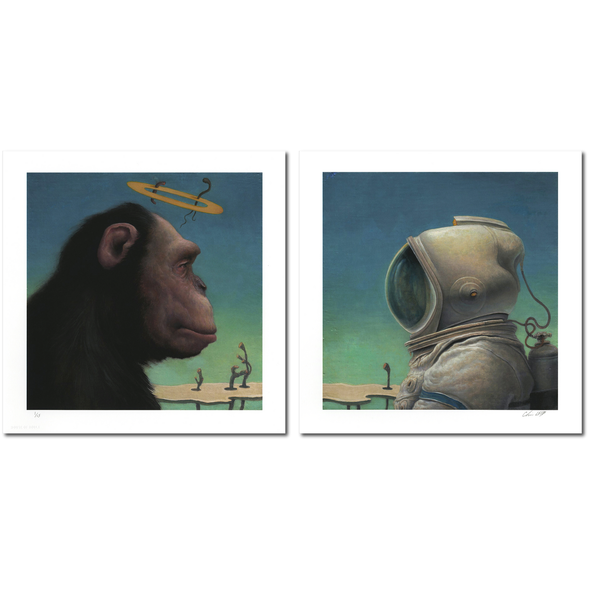 Chris Leib &quot;Uncommon Agreement&quot; - Limited Diptych Edition of 15 - 12 x 12&quot; Each