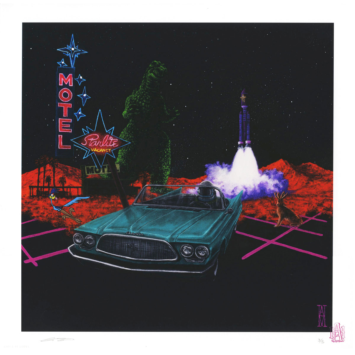 Alec Huxley &quot;The Starman&#39;s Dilemma&quot; - Hand-Embellished Edition #3/5 - 17 x 17&quot;