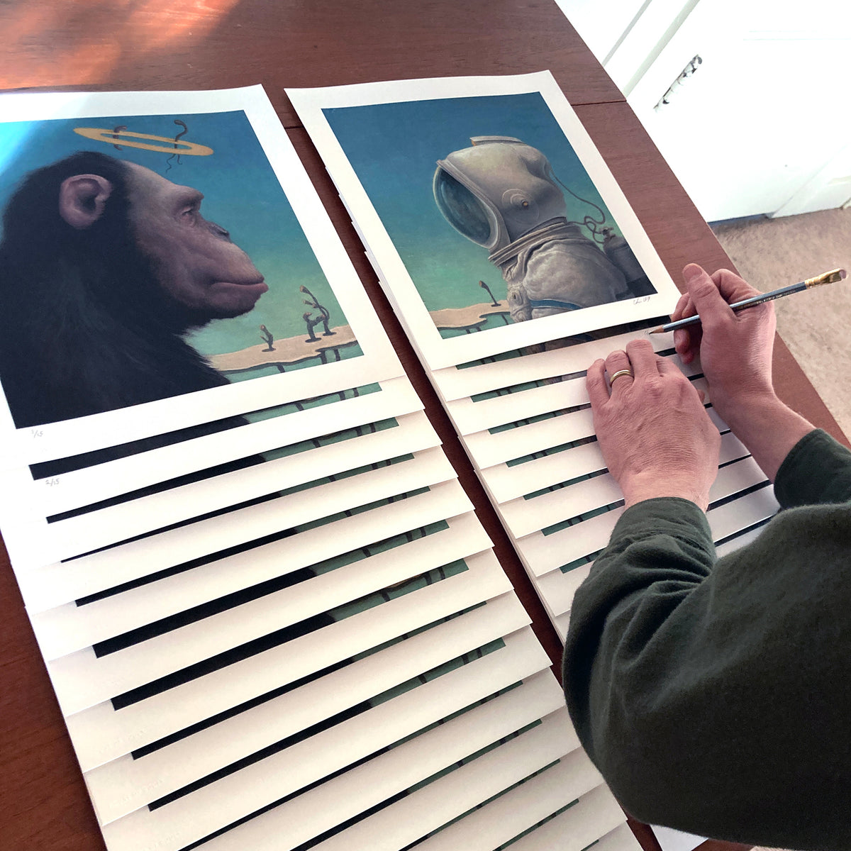 Chris Leib &quot;Uncommon Agreement&quot; - Limited Diptych Edition of 15 - 12 x 12&quot; Each
