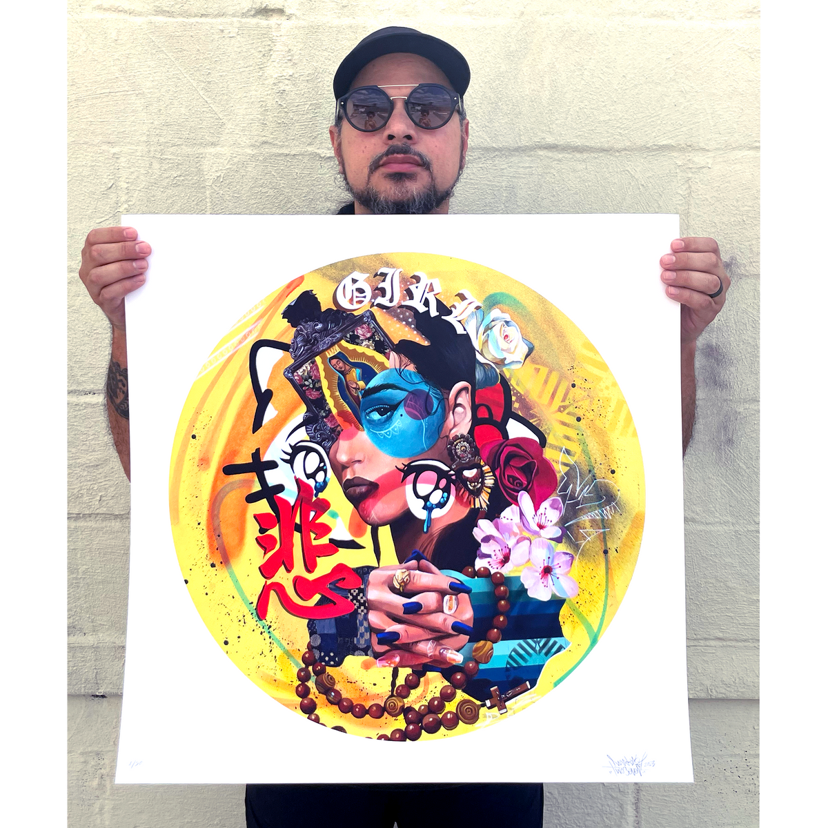 Marka27 &quot;SAD GIRL&quot; - Archival Print, Limited Edition of 50 - 24 x 24&quot;