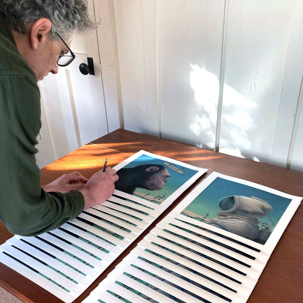 Chris Leib &quot;Uncommon Agreement&quot; - Limited Diptych Edition of 15 - 12 x 12&quot; Each