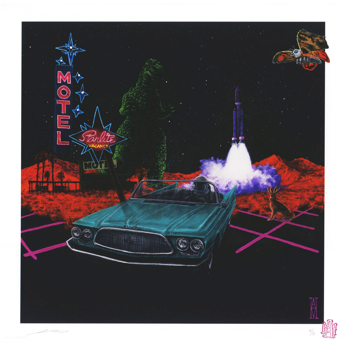 Alec Huxley &quot;The Starman&#39;s Dilemma&quot; - Hand-Embellished Edition #4/5 - 17 x 17&quot;