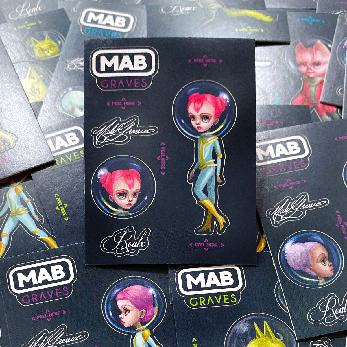 Mab Graves &quot;Atomic Candy Cosmonauts&quot; Artist Trading Cards - Factory Sealed Hobby Box