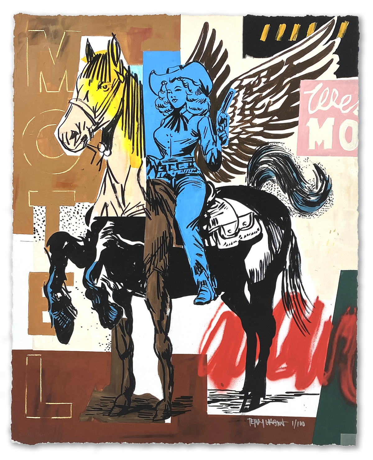 Terry Urban "Outlaw Angel" - Archival Print, Limited Edition of 100 - 16 x 20"
