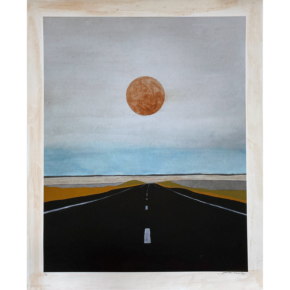 James McClung &quot;The Road is Always Open&quot; - Hand-Embellished Edition of 2 - 14 x 17&quot;