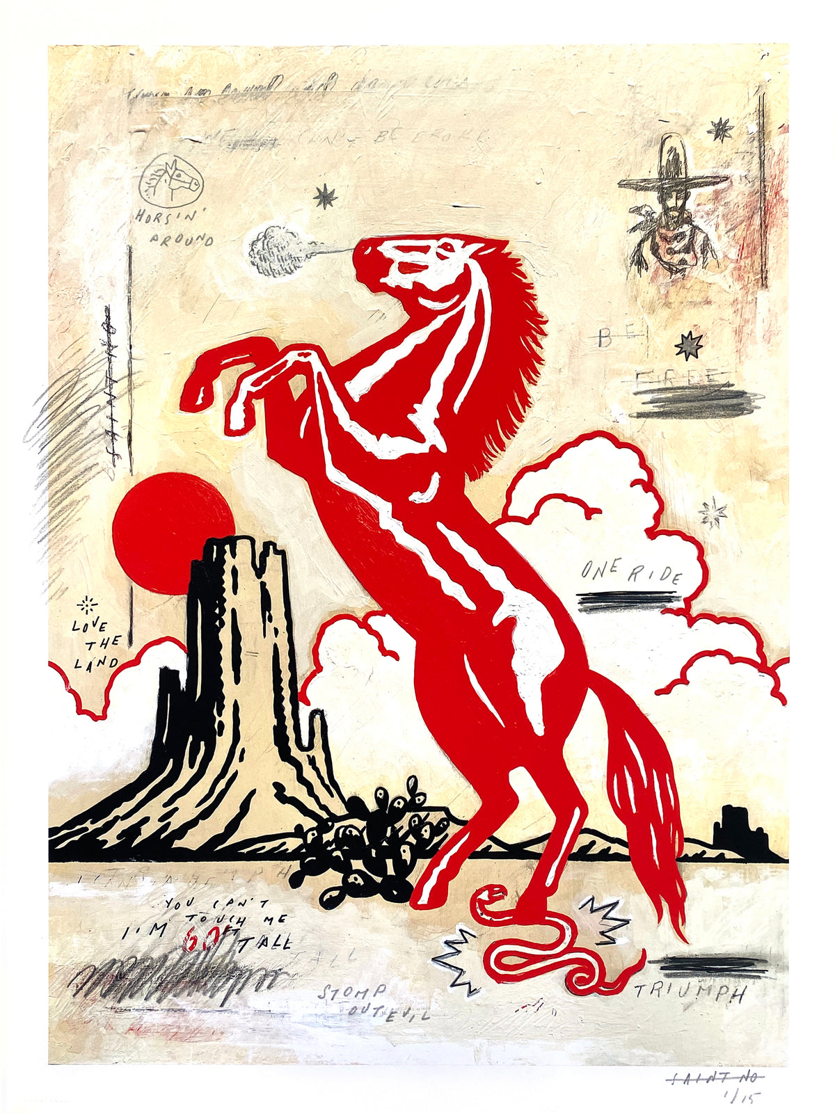 SAINT NO "Triumph" - Hand-Embellished Edition of 15 - 16 x 20"