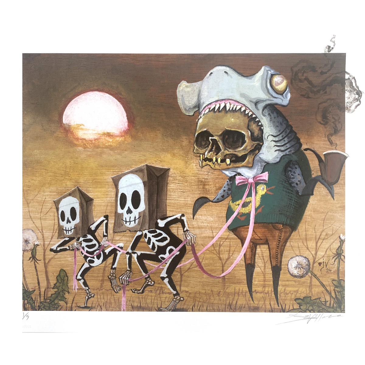 Joe Vollan - "The Inland Oceanographers Club" - Hand-Embellished Edition # 1 / 5 - 14 x 17"