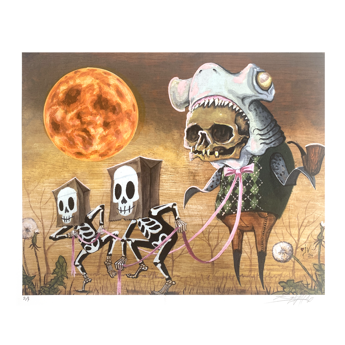 Joe Vollan - "The Inland Oceanographers Club" - Hand-Embellished Edition # 2 / 5 - 14 x 17"