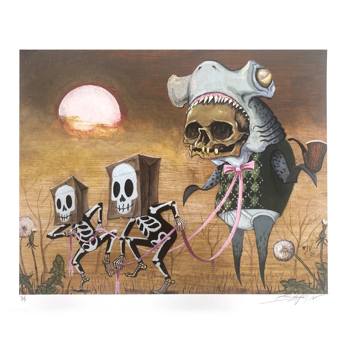 Joe Vollan - "The Inland Oceanographers Club" - Hand-Embellished Edition # 3 / 5 - 14 x 17"