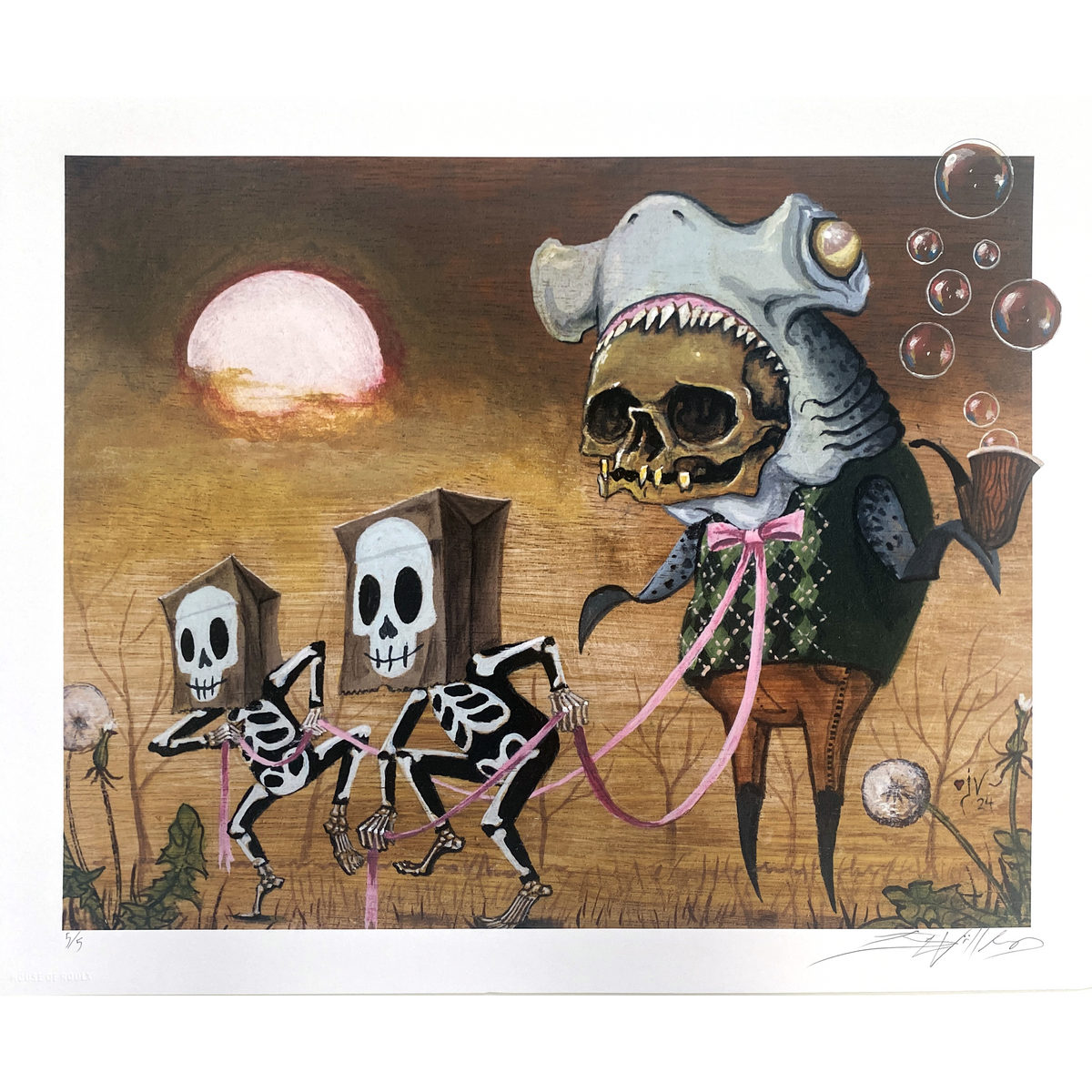 Joe Vollan - "The Inland Oceanographers Club" - Hand-Embellished Edition # 5 / 5 - 14 x 17"
