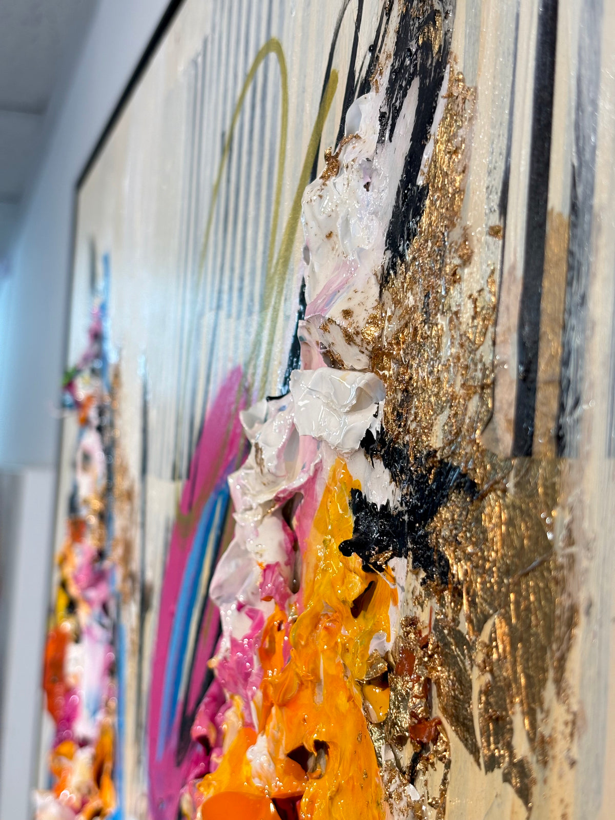 Ash Almonte "Life is Worth Living" - Original Framed Painting on Canvas - 36" x 36"