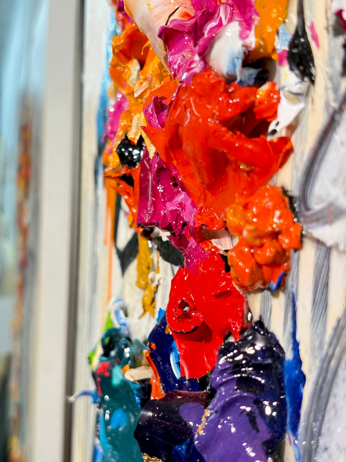 Ash Almonte "Life is Worth Living" - Original Framed Painting on Canvas - 36" x 36"