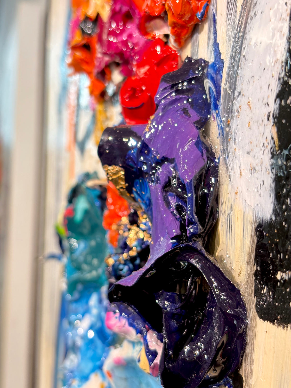 Ash Almonte "Life is Worth Living" - Original Framed Painting on Canvas - 36" x 36"