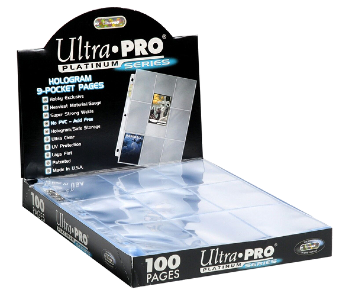 9-Pocket Trading Card Pages (100 Count Box) (Ultra PRO) Platinum)