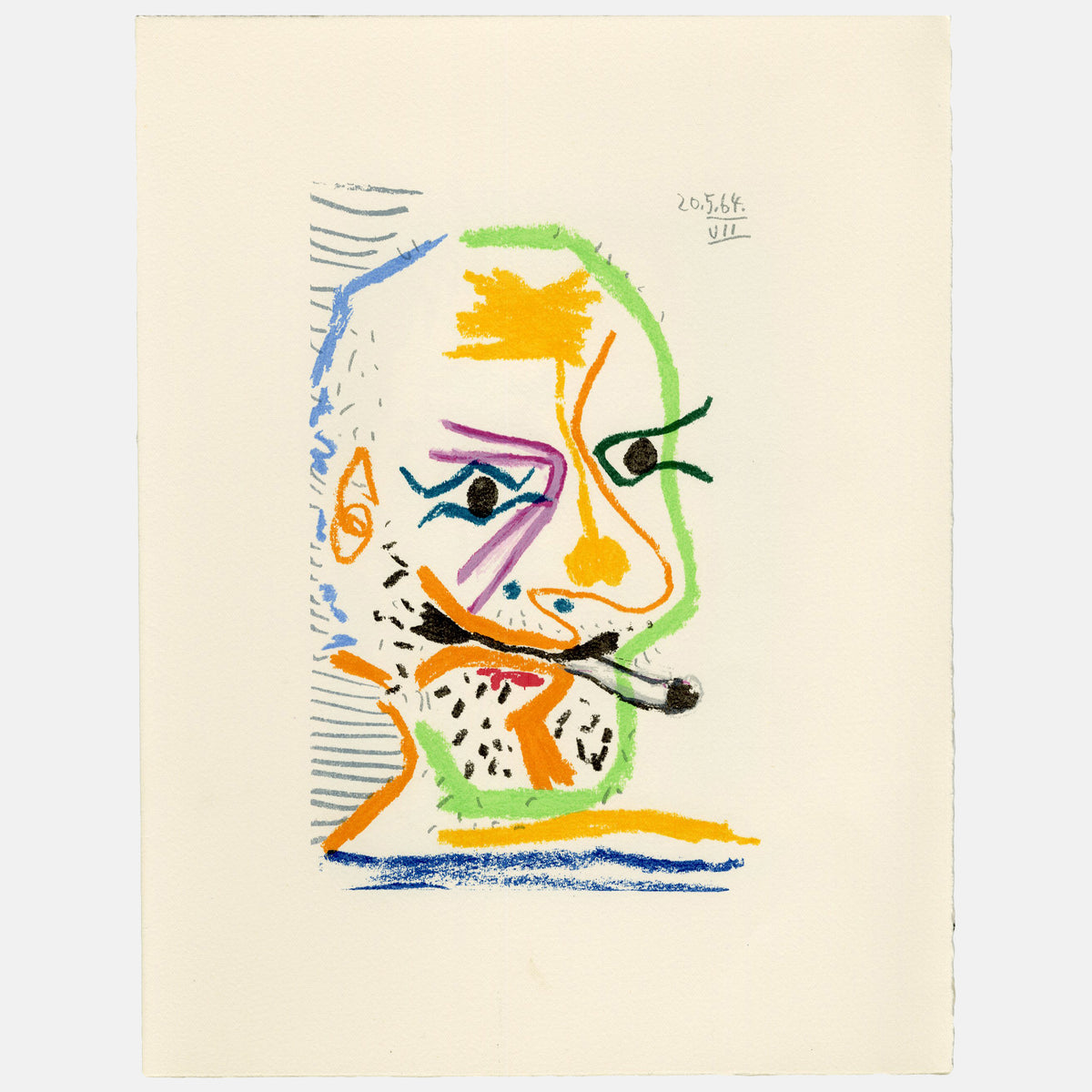 Pablo Picasso - 1970 Lithograph - 12.675 x 9.75&quot;