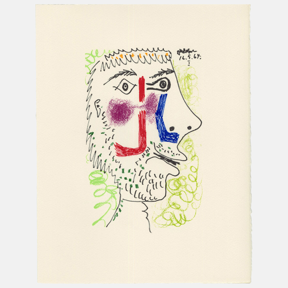 Pablo Picasso - 1970 Lithograph - 12.675 x 9.75&quot;