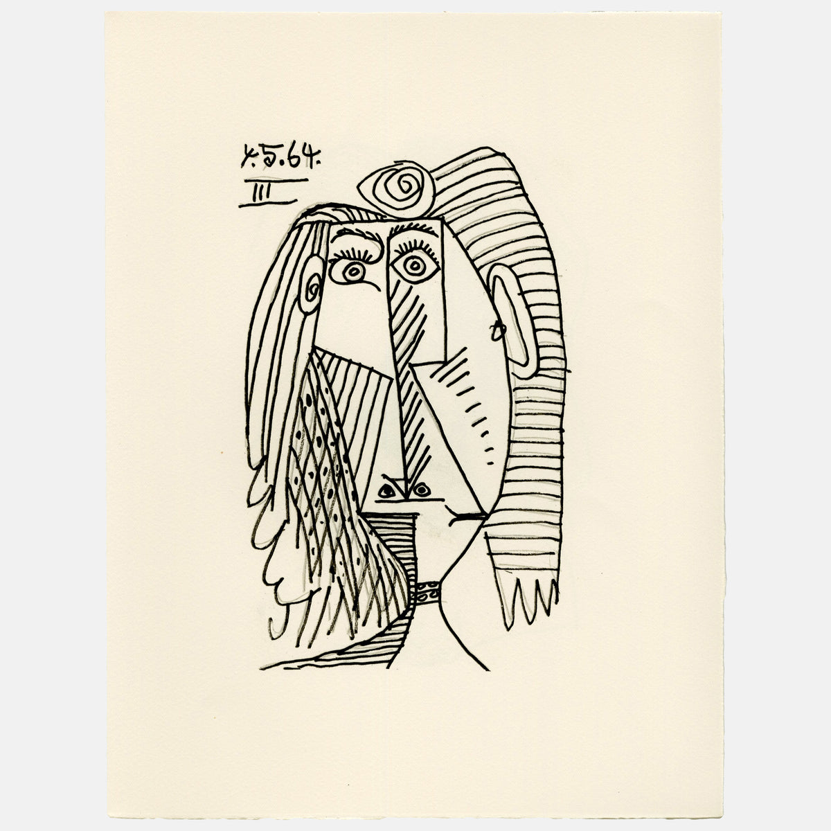 Pablo Picasso - 1970 Lithograph - 12.675 x 9.75&quot;