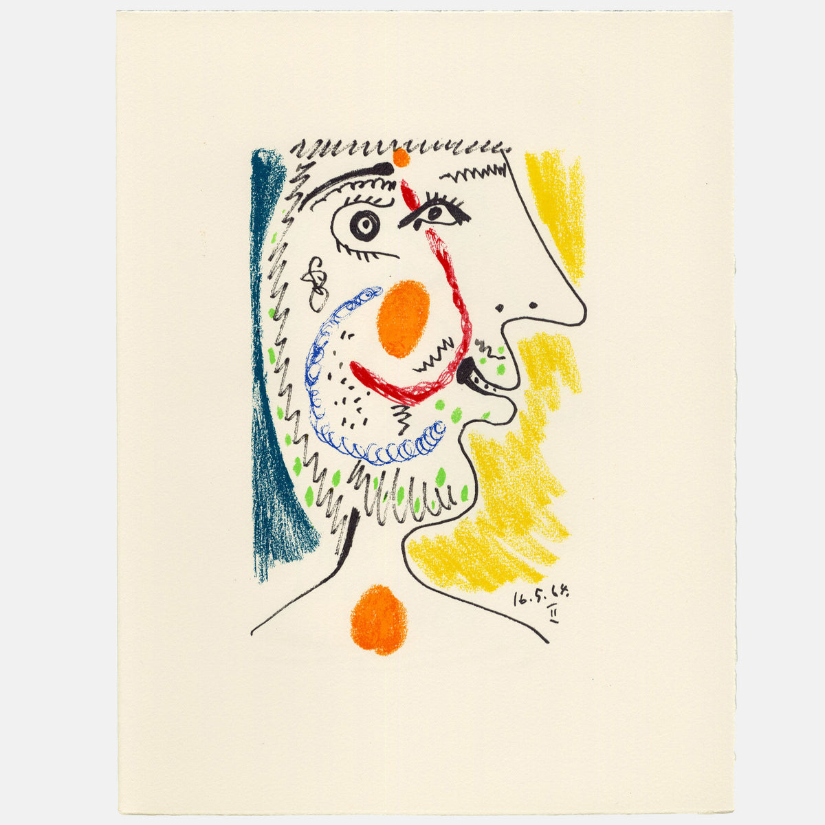 Pablo Picasso - 1970 Lithograph - 12.675 x 9.75&quot;