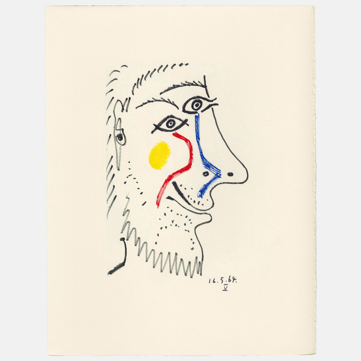 Pablo Picasso - 1970 Lithograph - 12.675 x 9.75&quot;