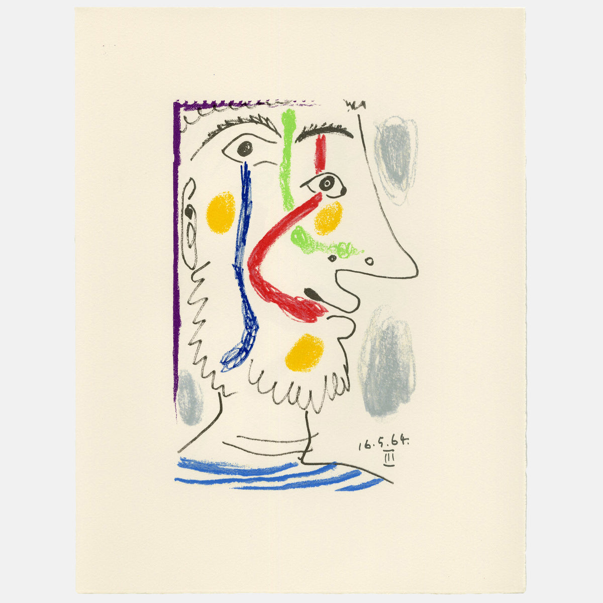 Pablo Picasso - 1970 Lithograph - 12.675 x 9.75&quot;