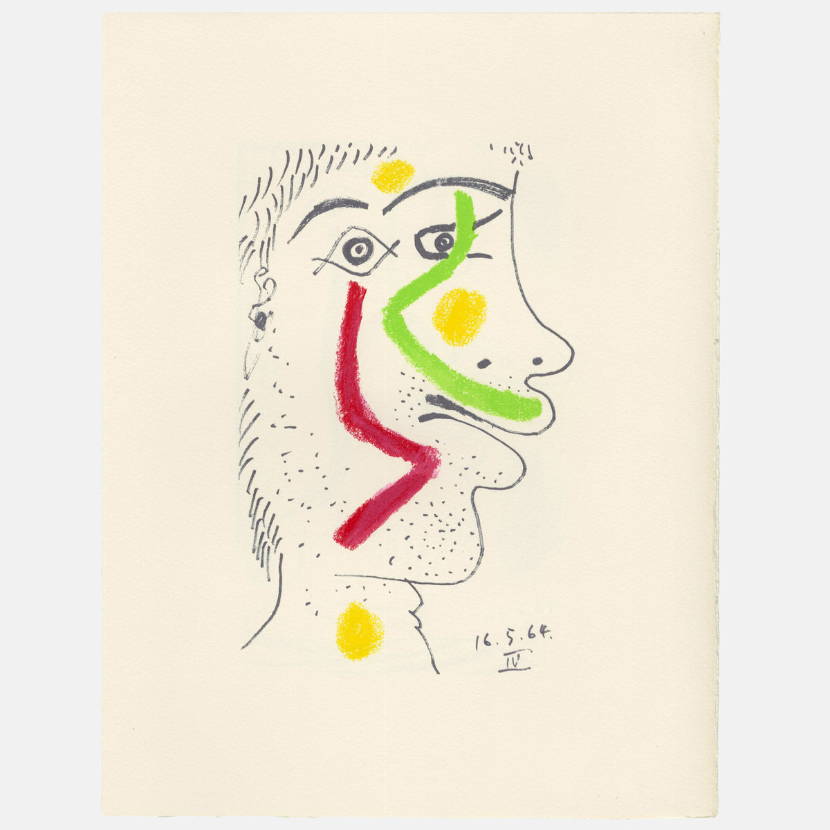 Pablo Picasso - 1970 Lithograph - 12.675 x 9.75&quot;