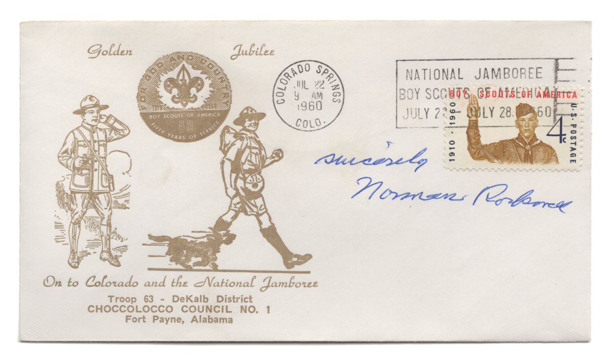Norman Rockwell - &quot;Boy Scouts&quot; Signed First Day Cover - 1960
