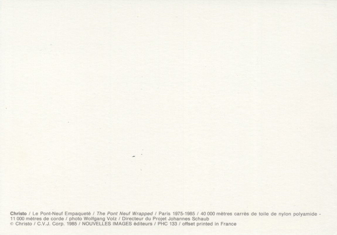 Christo - Signed &#39;The Pont Neuf Wrapped&#39; Postcard