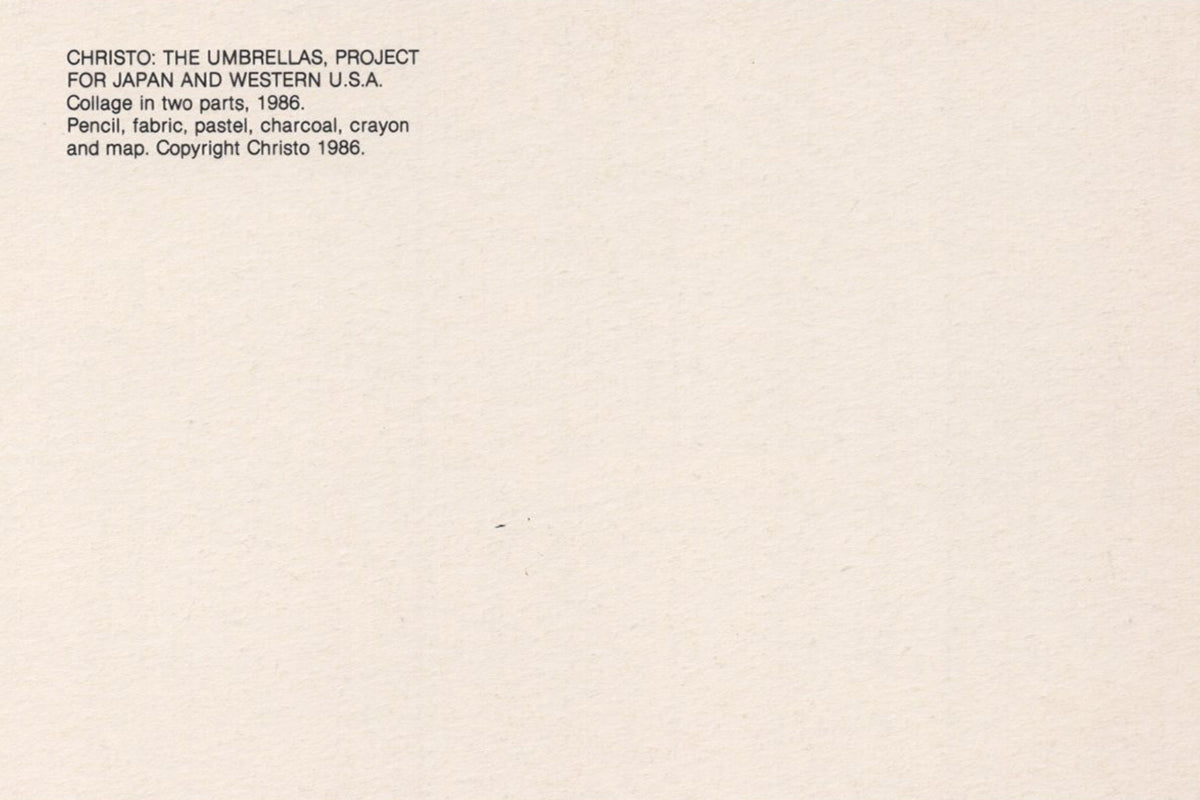 Christo - Signed &#39;The Umbrellas&#39; Postcard