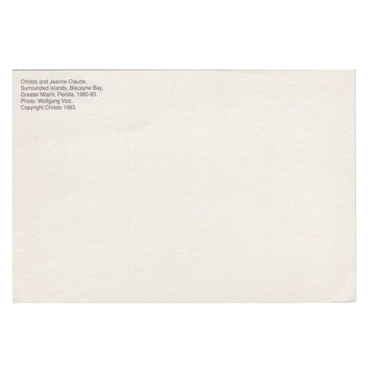 Christo - Signed &#39;Surrounded Islands&#39; Postcard