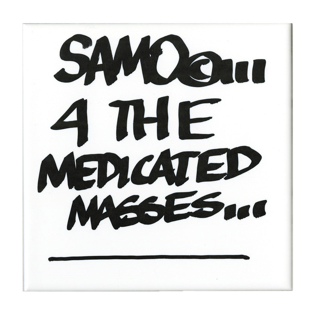 Al Diaz &quot;SAMO©…&quot; - Original Ink on Ceramic Tile, Single - 6 x 6&quot;