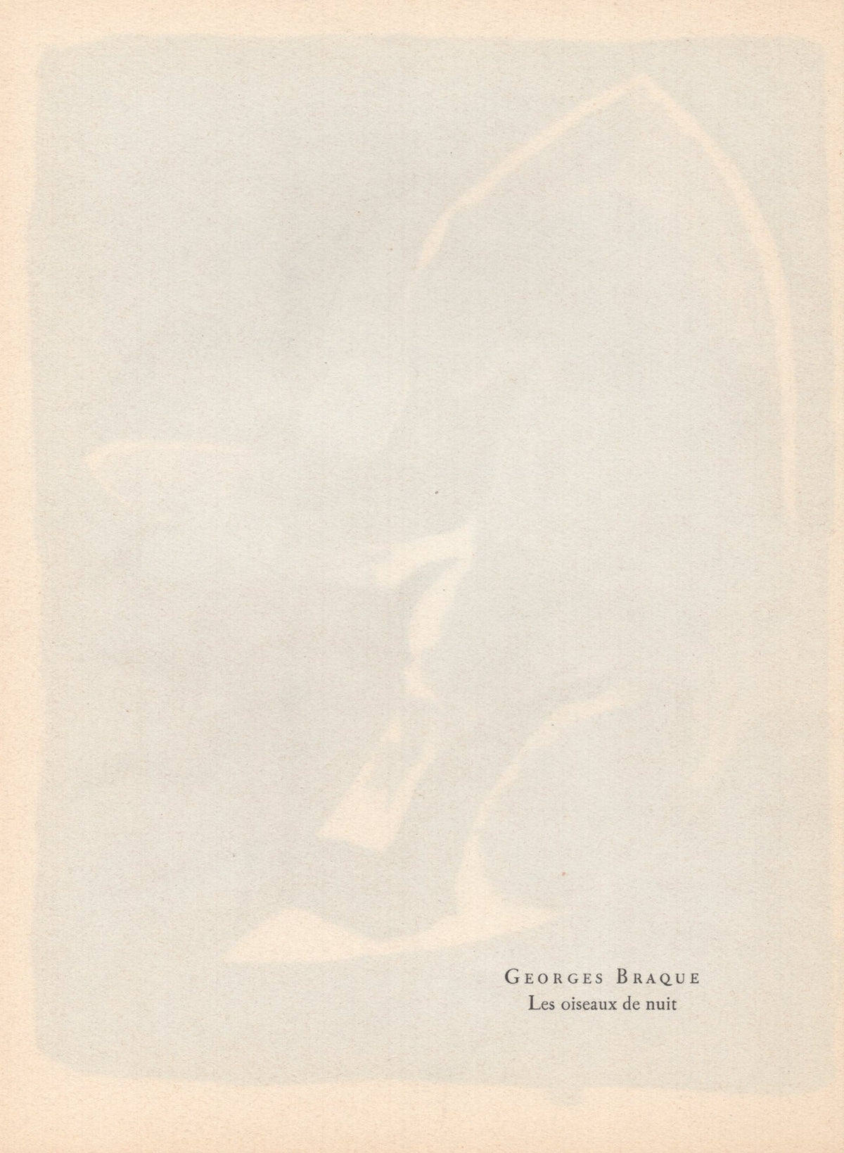 Georges Braque - &quot;Les oiseaux de nuit&quot; - Mourlot Press 1964 Lithograph - 7.5 x 10&quot;
