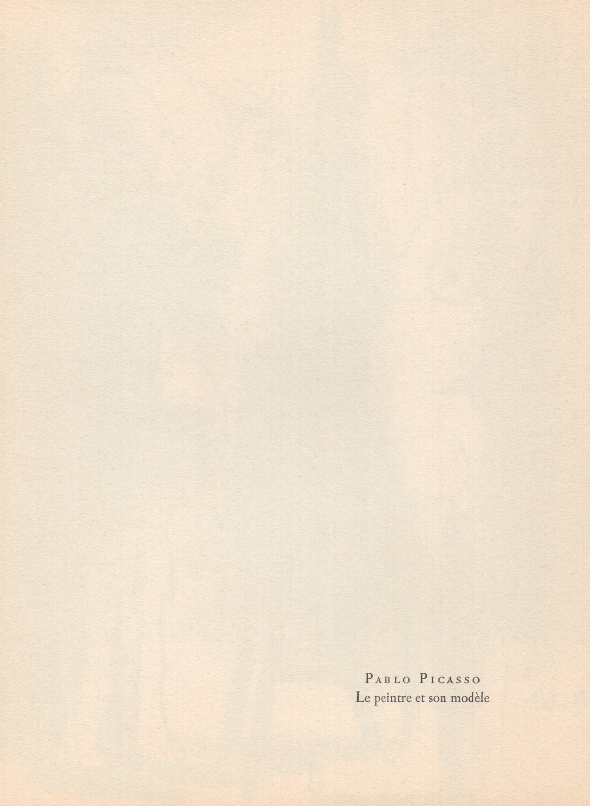 Pablo Picasso - &quot;Le peintre et son modele&quot; - Mourlot Press 1964 Lithograph - 7.5 x 10&quot;